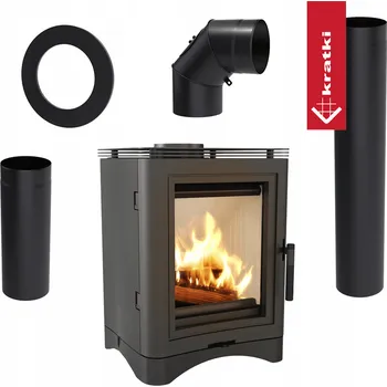 Krbová kamna Kratki Litinová kamna na dřevo K5 7 kW Ø 150 +