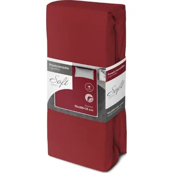 Prostěradlo Jersey prostěradlo SOFT 200x90 cm + 25cm - červené