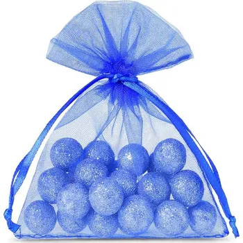 Dárková taška 25 ks Organza sáčky 9 x 12 cm - modré