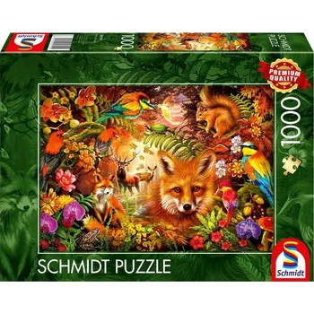 Puzzle Schmidt Spiele 1000dílné Puzzle Schmidt Spiele - PQ Puzzle 1000dílné Puzzle Květiny, kožešina a peří