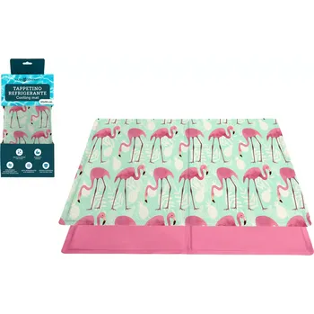 Pelíšek pro psa Farm Company chladící podložka Plameňáci M 50x40 cm