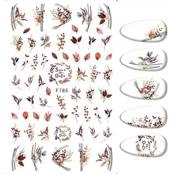 Samolepky na zdobení nehtů Vzory LISTY KVĚTY
