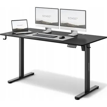 Psací stůl Elektricky nastavitelný stůl Sense7 Nojo, 140 x 70 x 118 cm, černý