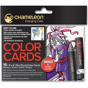 omalovánky CHAMELEON kartičky na vymalování Manga