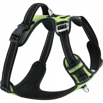 Postroj pro psa Zelené kšíry pro yorka HUGGY DOGGY Guard, velikost XS