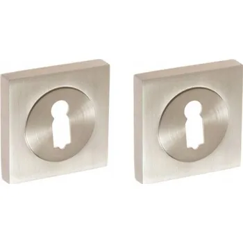 Dveřní kování Vnitřní klika B HARKO Krátká, Čtvercová rozeta, Štít s otvorem pro klíč