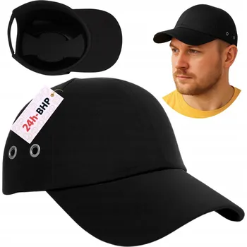 Pracovní přilba OCHRANNÁ přilba s kšiltem, LEHKÁ pracovní čepice, helma BOZP ČERNÁ BUMPCAP