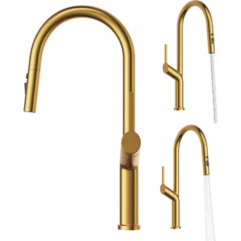 Vodovodní baterie Kuchyňská nástěnná baterie Granitan NOKKA zlatá