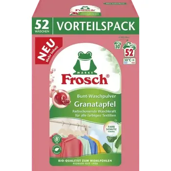 Prací prášek Frosch prací prášek Color granátové jablko 52 PD