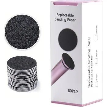 Brusné kotouče na zrohovatělou kůži 80 zrnitost 60 ks Náhradní kotouče pro elektrický pilník na nohy Domácí pedikúra Péče o chodidla