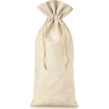 Dárková taška 1 ks Jutové sáčky 16 x 37 cm - světlé přirozené