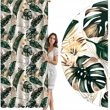 Obraz HOTOVÉ ZÁCLONY NA ŽABKY S ŘASÍCÍ PÁSKOU 140X270 ZÁVĚS VZOR 001 ZKRÁCENÍ