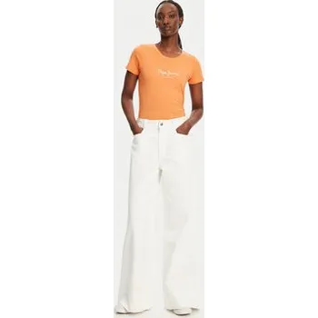 Pánské oblečení Pepe Jeans T-Shirt New Virginia PL505202 Oranžová Slim Fit S