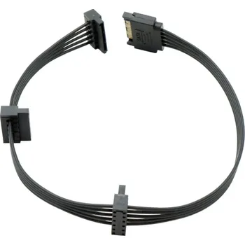 Redukce Napájecí rozbočovací 15pinový SATA kabel 1 samec na 3 samice 42 cm Rozbočovač napájení pro pevné disky SSD HDD Počítačové příslušenství