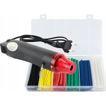 Horkovzdušná pistole SMŠŤOVACÍ TRUBICE, BAREVNÉ IZOLAČNÍ RUKÁVY 100x + HORKOVZDUŠNÁ PISTOLE MF300 300W