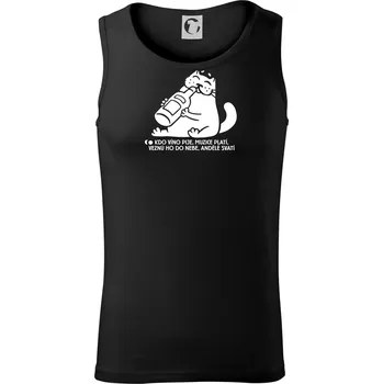 Kdo víno pije a muzice platí - Tílko pánské Core - XL ( Černá )