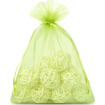 Dárková taška 25 ks Organza sáčky 12 x 15 cm - zelené