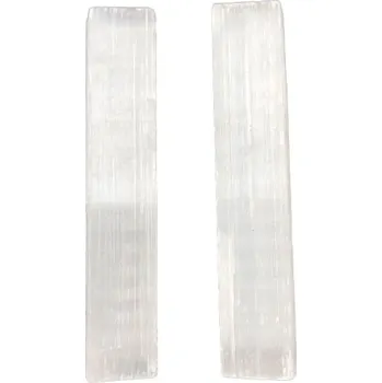 Sada 10 ks přírodních selenitových tyčinek 50–60 mm Surový krystal Léčivý kámen Reiki Čakry Meditace Dekorace z minerálů