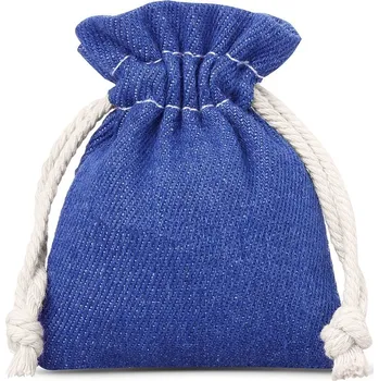 Dárková taška 3 ks Džínové sáčky 10 x 13 cm - modré