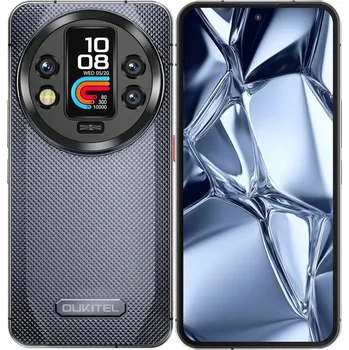 Mobilní telefon Smartphone Oukitel WP200 Pro 5G 24 GB RAM, 1 TB úložiště, AMOLED displej, funkce Bluetooth sluchátek - šedý