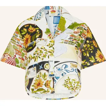 Dámská halenka Farm Rio Dámská Lněná Halenka Latin Trip, krémová / černá /...