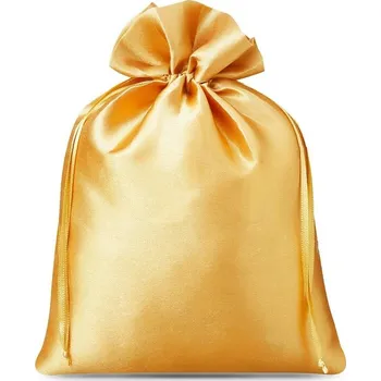 Dárková taška 10 ks Saténové sáčky 12 x 15 cm - zlaté