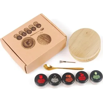 Dřevěná hračka Dřevěná sada na udírnu koktejlů z masivu Staromódní kuřák na whisky s ovocnými štěpkami Barové kuchyňské potřeby pro domácí mixology