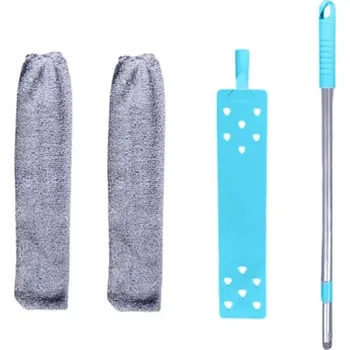 Pomůcka pro obuv a oblečení Zatahovací prachový kartáč z mikrovlákna s teleskopickou rukojetí 91–137 cm Ohebná hlavice Čištění pod spotřebiči a nábytkem Domácí úklid