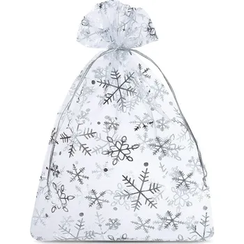 Dárková taška 10 ks Organza sáčky 12 x 15 cm - Vánoce / 2