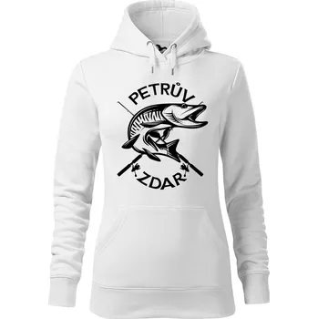 Dámská mikina DOBRÝ TRIKO Dámská mikina s potiskem Petrův zdar Velikost dámské mikiny: S, Barva: Bílá
