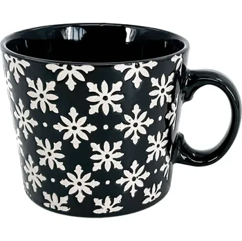 Clay Hrnek Art 600 ml, tmavěšedá/béžová kytka