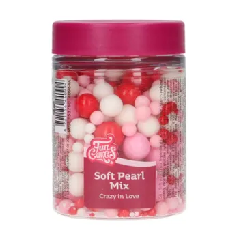 Jedlá dekorace na dort Cukrové zdobení perly - šíleně zamilováný 80 g - FunCakes