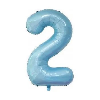 Balónek Fóliový balónek číslice "2" modrý (100 cm)