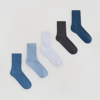 Dětská móda Reserved - Ponožky z bavlny 5 ks - modrá - 091FQ-55X - 091FQ-55X-K37