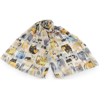 Šátek Letní šátek / šála kočky a psi 70x180 cm