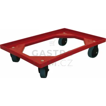 Complastec vozík 2 ot.kolečka guma - červený