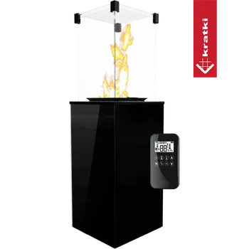 Přímotop Kratki Plynový ohřívač PATIO sklo / slinutý křemen NATURALI PIETRA -