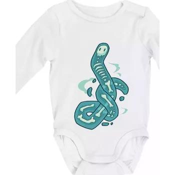 Kojenecký body Anatomicky korektní duch žížaly (Alexis Citrine) - Body kojenecké s dlouhým rukávem - Dlouhý r. do 3 měs ( Bílá )