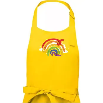 Kuchyňská zástěra Žížaly duha (Alexis Citrine) - Dámská zástěra na vaření - Univerzální velikost ( Žlutá )