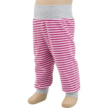 ESITO | Kojenecké tepláky plyš Proužek vel. 56 - malinová / 56