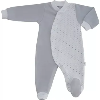 ESITO | Kojenecký overal Hvězdička vel. 74 - 86 - hvězdička šedá / 86