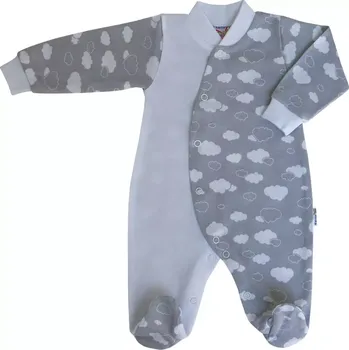 Kojenecké oblečení ESITO | Kojenecký overal Obláček vel. 74 až 86 - obláček šedá / 80