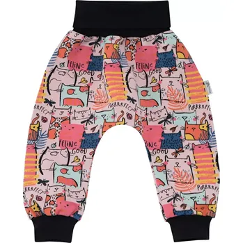 ESITO | Dětské tepláky Kočičí mejdan vel. 68 až 86 - růžová / 62