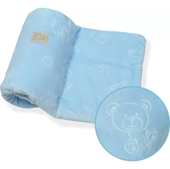 Dětská deka ESITO | Dvojitá dětská deka Mikroplyš Bear Baby blue - modrá / 75 x 100 cm