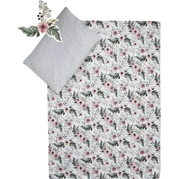 Povlečení ESITO | Luxusní dětské povlečení Minky Arya - stříbrná / 100 x 135, 60 x 40 cm