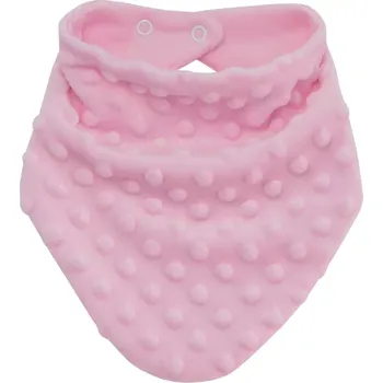 Kojenecká čepice ESITO | Šátek na krk Minky podšitý bavlnou Pink - růžová / 0 - 5 let