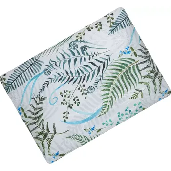 Příslušenství pro dětskou postel a kolébku ESITO | Polštářek Minky Kapradí - šedá / 30 x 40 cm