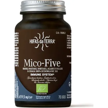 Přírodní produkt HIFAS DA TERRA, S.L. Mico-Five Immune System 70 kapslí Bio (Reishi, Maitake, Shiitake, Žampion, Chaga) Varianta: Mico-Five Immune System 70 kapslí Bio (Reishi, Maitake, Shiitake, Žampion, Chaga)