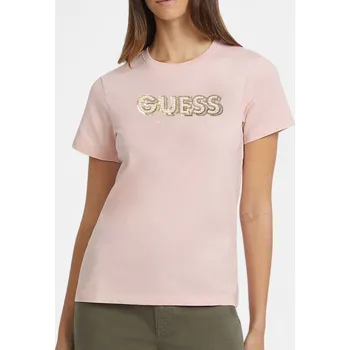 Dámské tričko Světle růžové triko Guess - Velikost XL, Barva Růžová 56271 R3BI19KBRV0