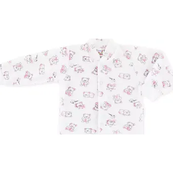 ESITO | Kojenecký kabátek plyšový medvídek - růžová / 50